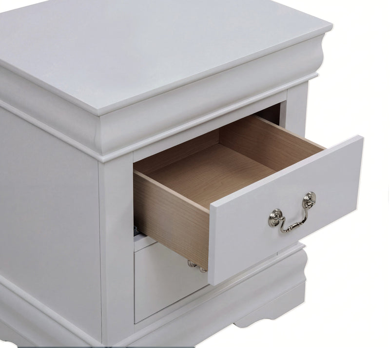 Crownmark Louis Philip Bedroom Set - Greige Nightstand