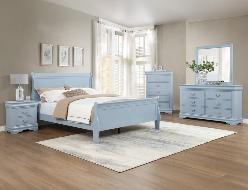 Crownmark Louis Philip Bedroom Set - Blue