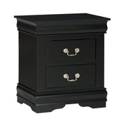 Crownmark Louis Philip Bedroom Set - Black Nightstand