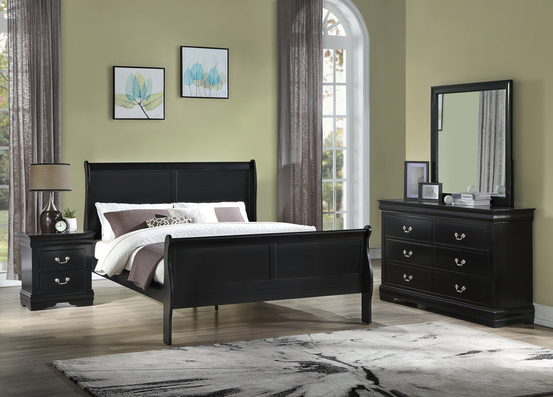 Louis Philip Bedroom Set Black