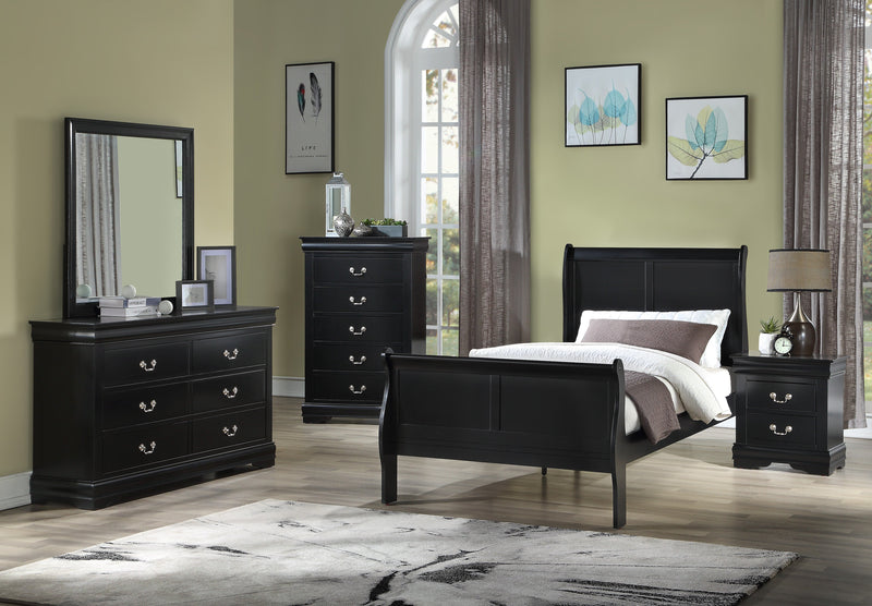 Louis Philip Bed - Black
