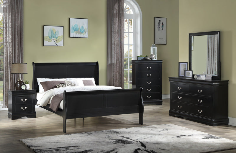 Crownmark Louis Philip Bedroom Set - Black