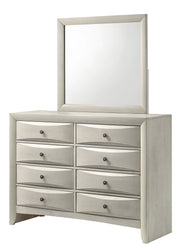 Crownmark Emily Bedroom Set - White Dresser and Mirror