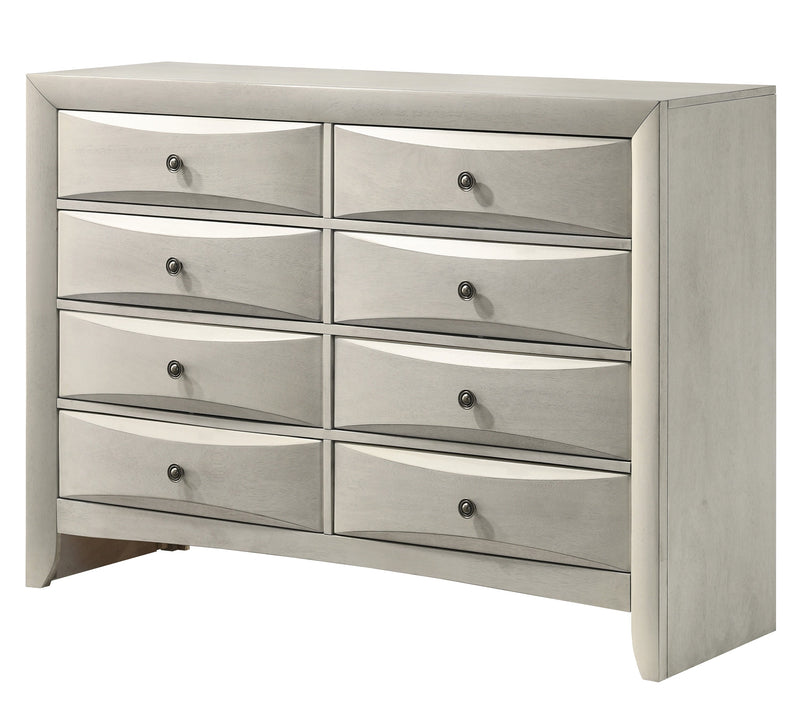 Crownmark Emily Bedroom Set - White Dresser