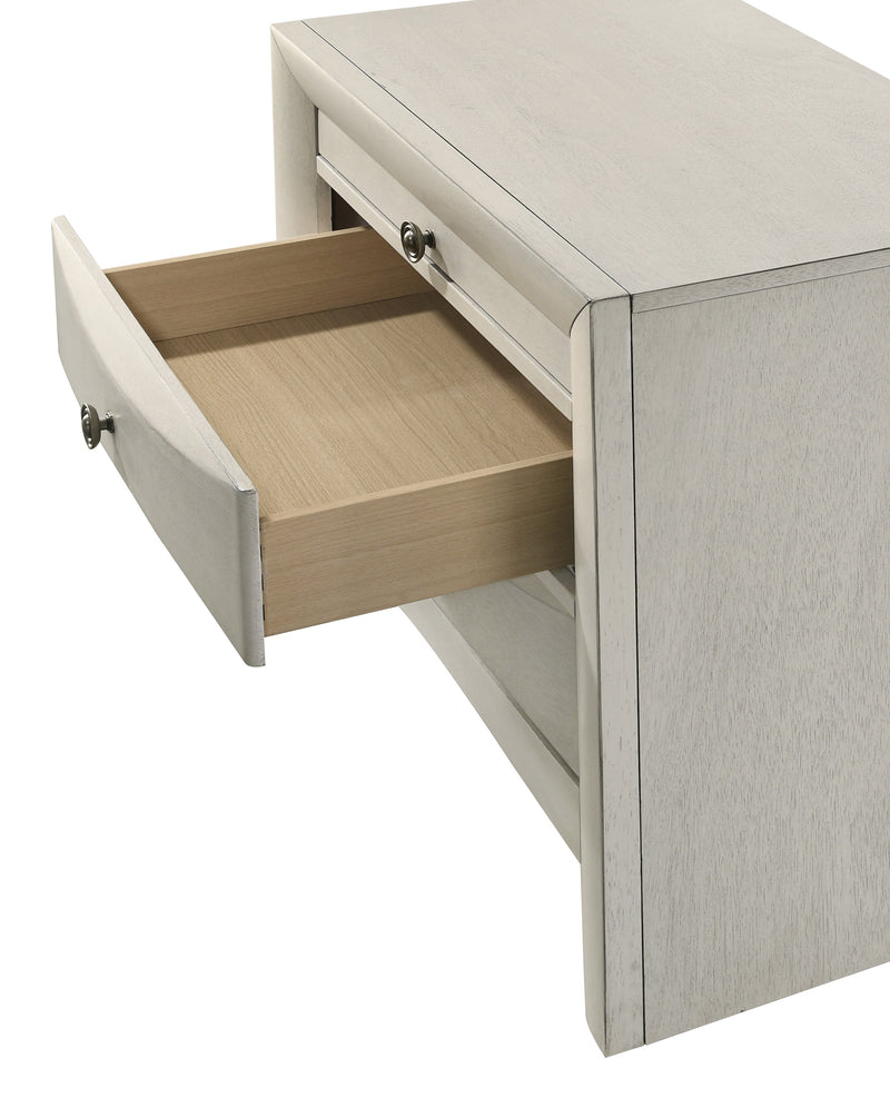 Crownmark Emily Bedroom Set - White Nightstand