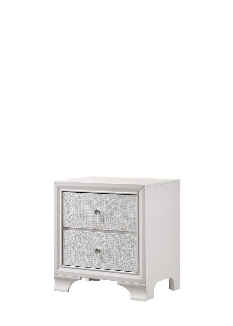 Crownmark Lyssa Nightstand - Frost