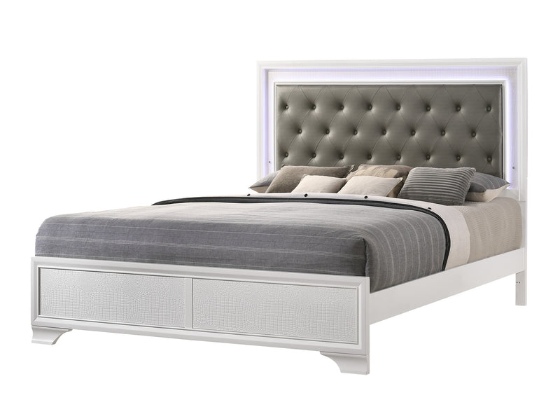 Crownmark Lyssa Bedroom Set - Frost King Bed