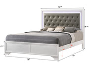 Crownmark Lyssa Bedroom Set - Frost King Bed