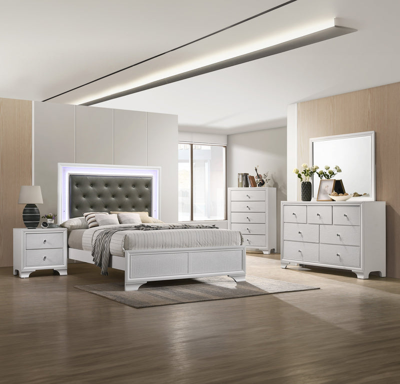 Crownmark Lyssa Bedroom Set - Frost