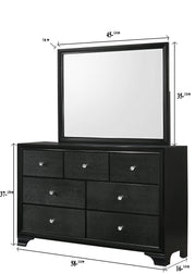Crownmark Micah Bedroom Set Dresser and Mirror