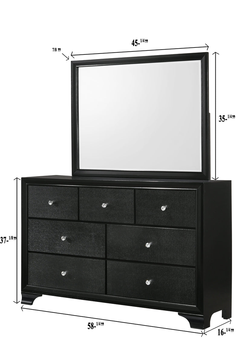 Crownmark Micah Bedroom Set Dresser and Mirror