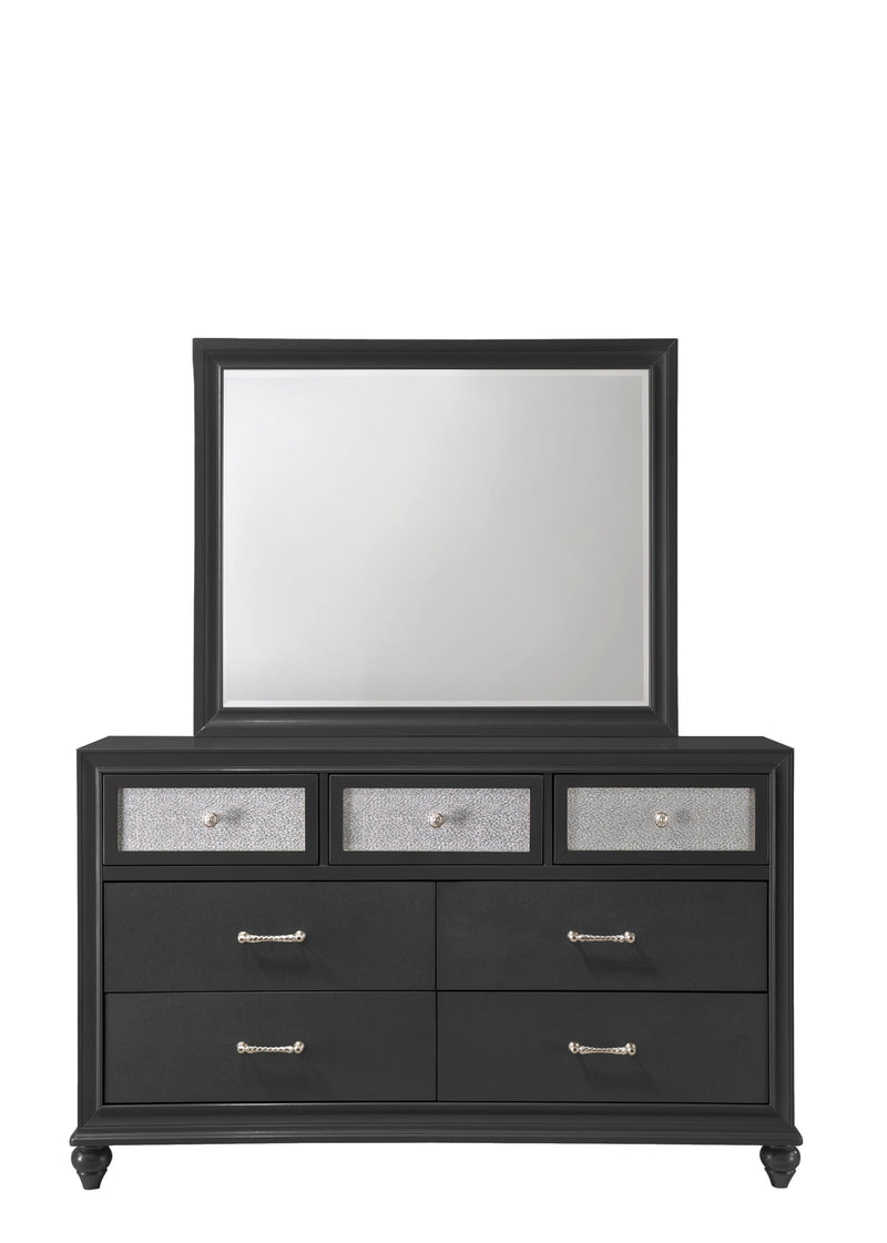 Crownmark Lila Bedroom Set Dresser and Mirror