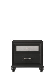 Crownmark Lila Nightstand - Black