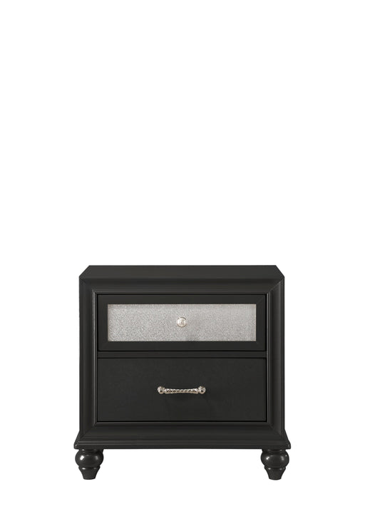 Crownmark Lila Nightstand - Black