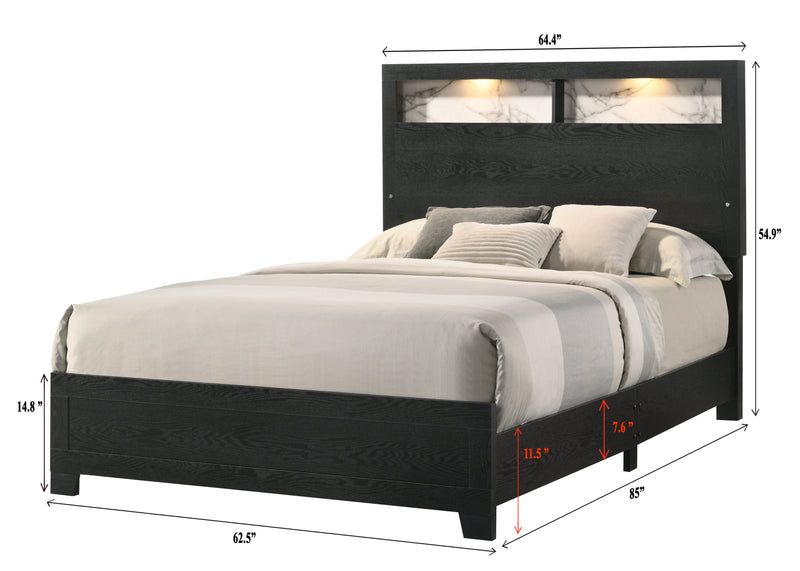 Crownmark Cadence Bedroom Set Queen Bed