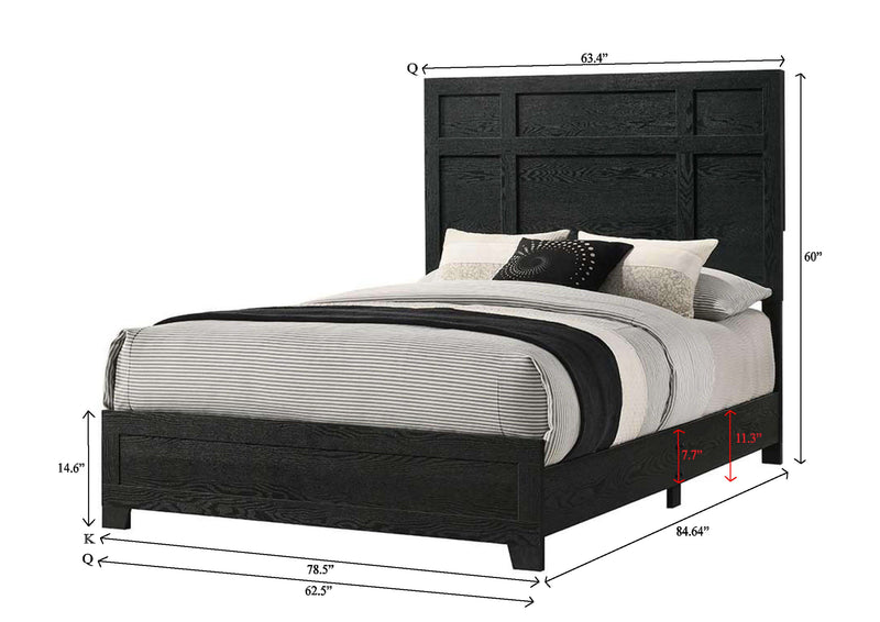 Crownmark Cadence Bed - Black