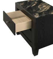 Crownmark Cadence Bedroom Set - Black/Gold Nightstand