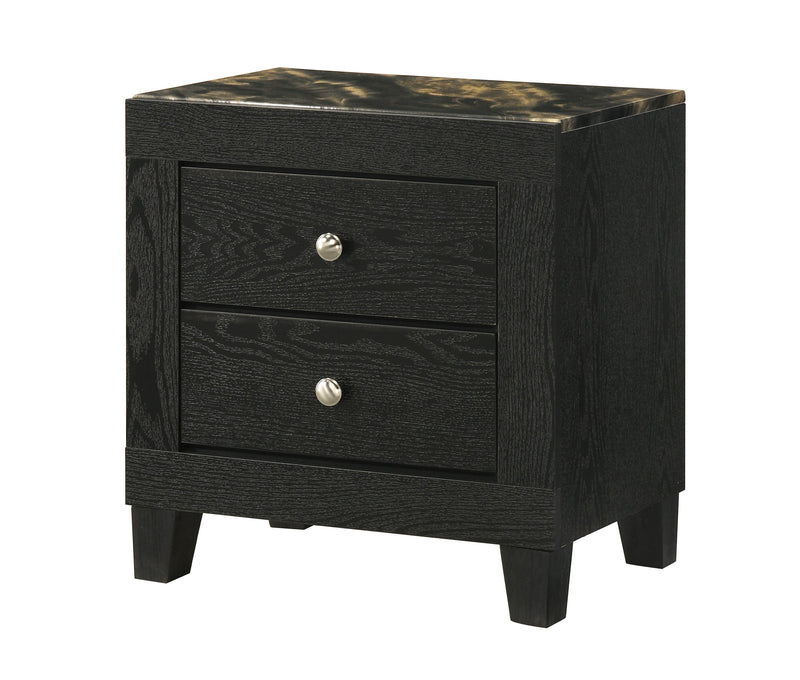 Cadence Nightstand - Black/Gold