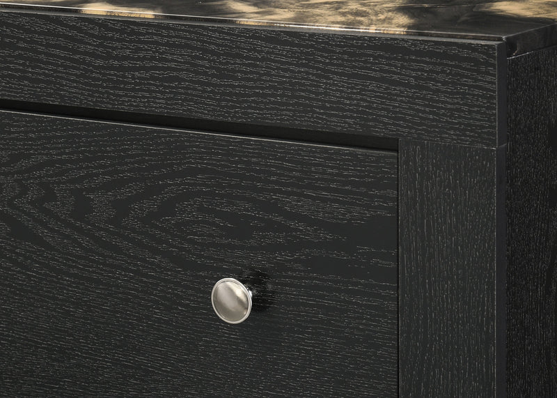 Cadence Nightstand - Black/Gold