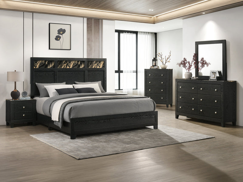 Crownmark Cadence Bed - Black/Gold