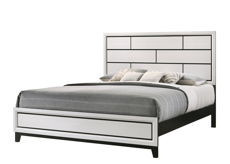 Crownmark Akerson Bed - Chalk