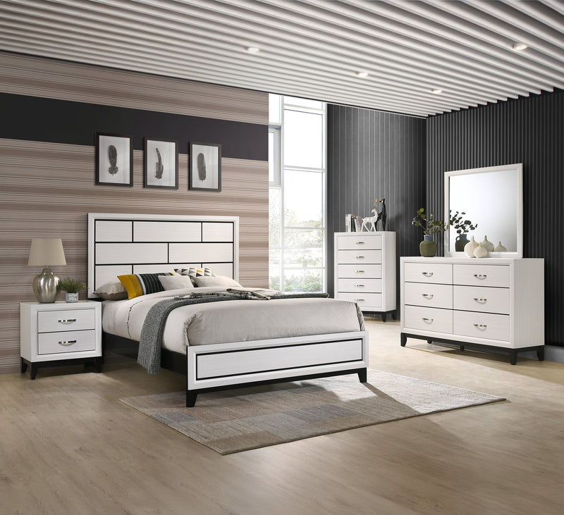 Crownmark Akerson Bedroom Set - Chalk