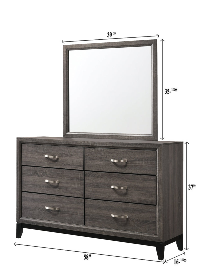 Crownmark Akerson Mirror Grey