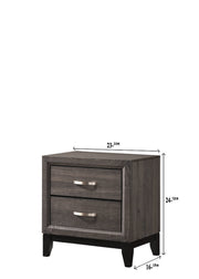 Crownmark Akerson Nightstand - Grey