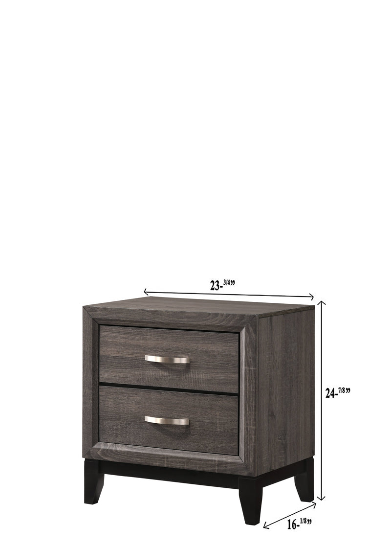 Crownmark Akerson Nightstand - Grey