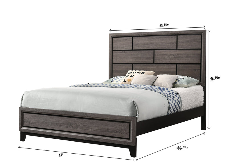 Crownmark Akerson Bedroom Set - Grey Queen Bed