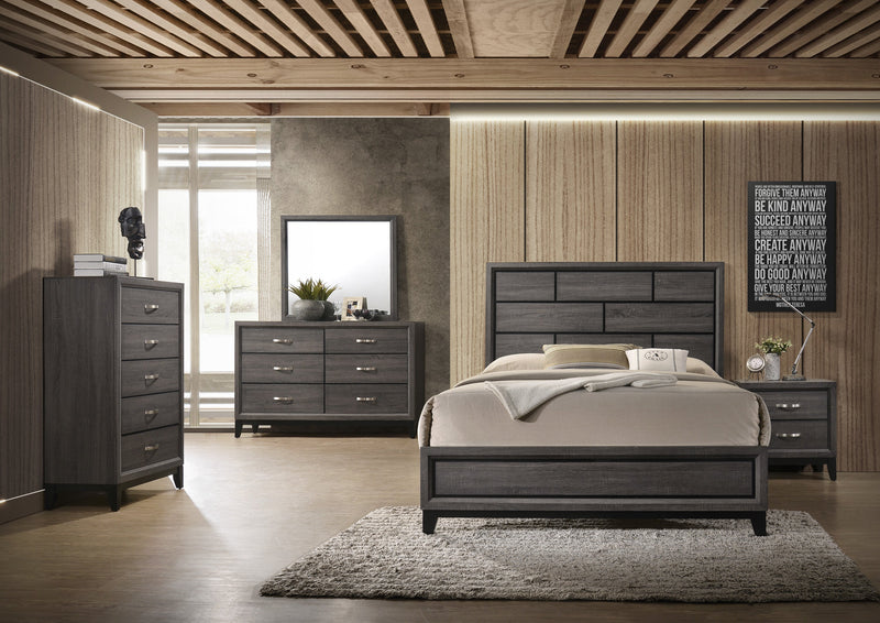 Crownmark Akerson Bedroom Set - Grey