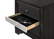 Crownmark Regata Nightstand - Black/Silver