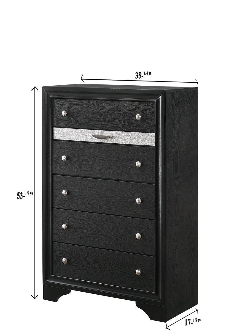 Crownmark Regata Chest - Black/Silver