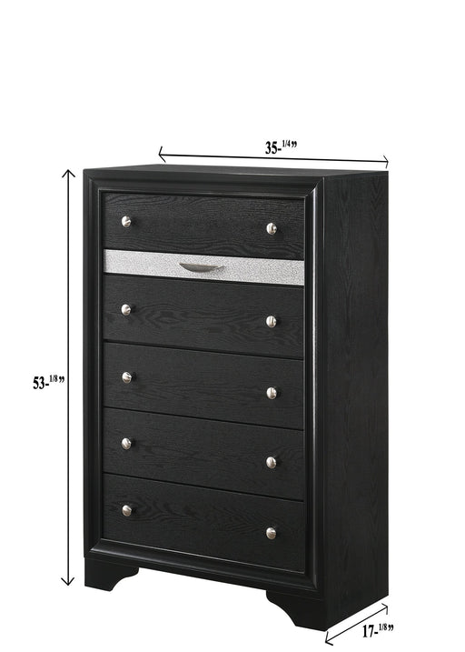 Crownmark Regata Chest - Black/Silver