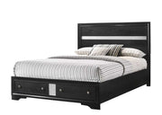 Crownmark Regata Bedroom Set - Black/Silver Queen Bed
