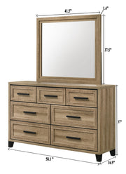 Crownmark Jameson Bedroom Set Dresser and Mirror