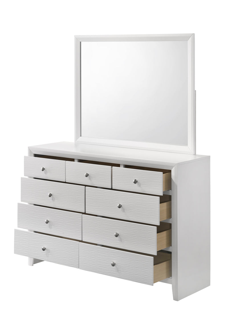 Evan Mirror White