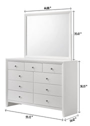 Crownmark Evan Mirror White