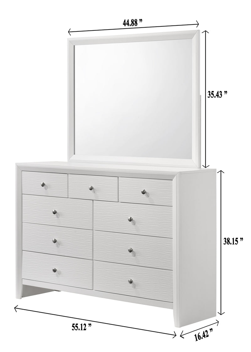 Evan Mirror White