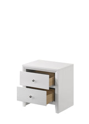 Crownmark Evan Nightstand - White