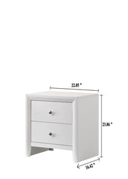 Crownmark Evan Nightstand - White