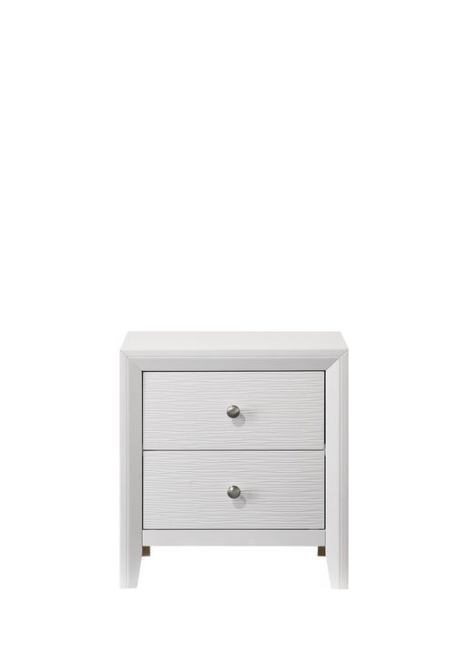 Crownmark Evan Nightstand - White