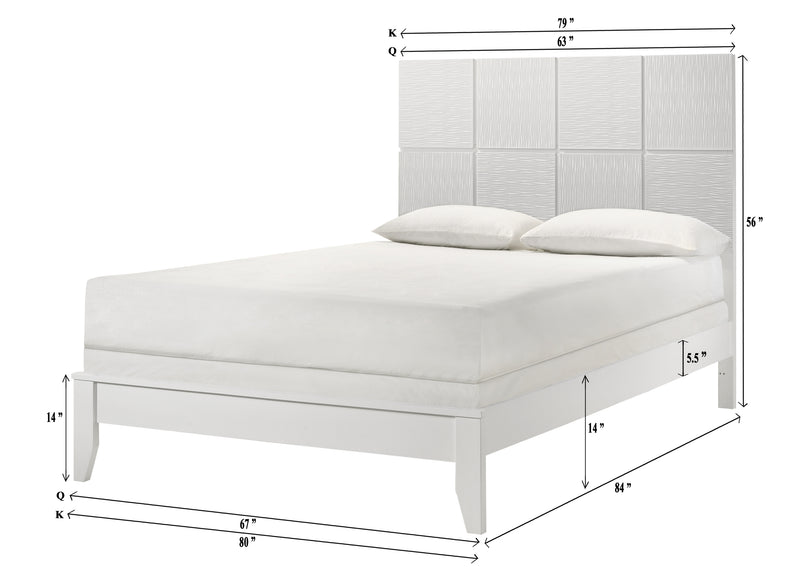 Denker Bedroom Set - White