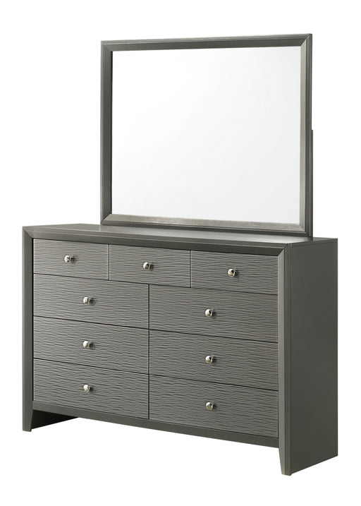 Crownmark Denker Dresser - Gun Metal