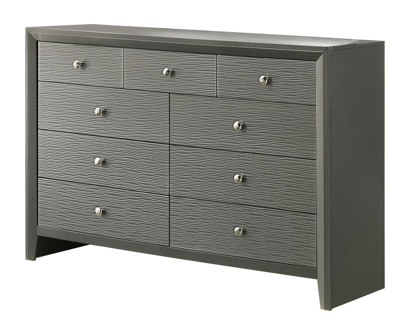 Crownmark Denker Dresser - Gun Metal