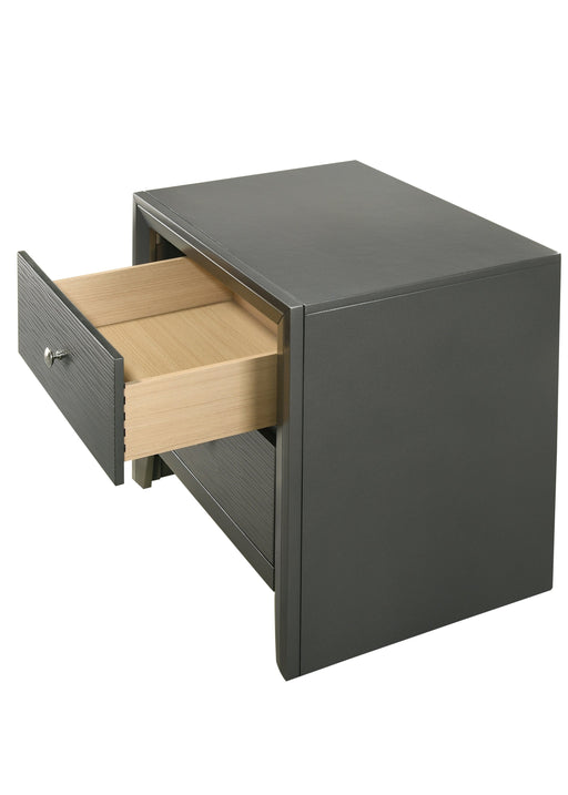 Crownmark Denker Nightstand - Gun Metal