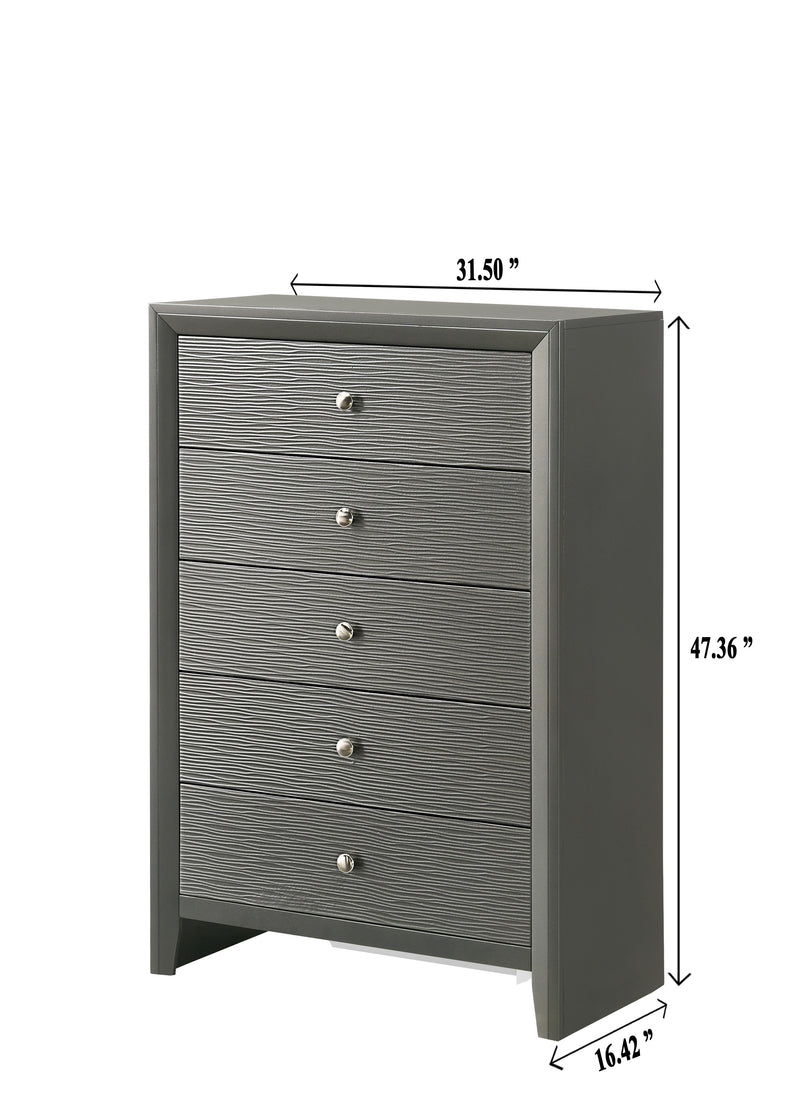 Crownmark Denker Chest - Gun Metal