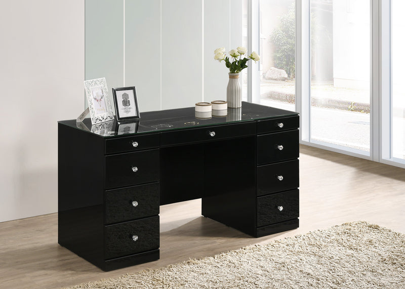 Crownmark Avery Vanity Set - Black