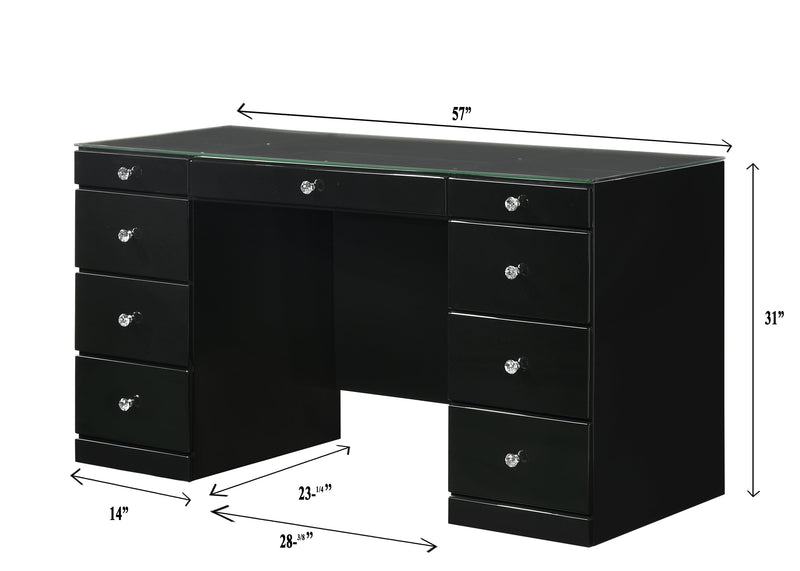 Crownmark Avery Vanity Set - Black