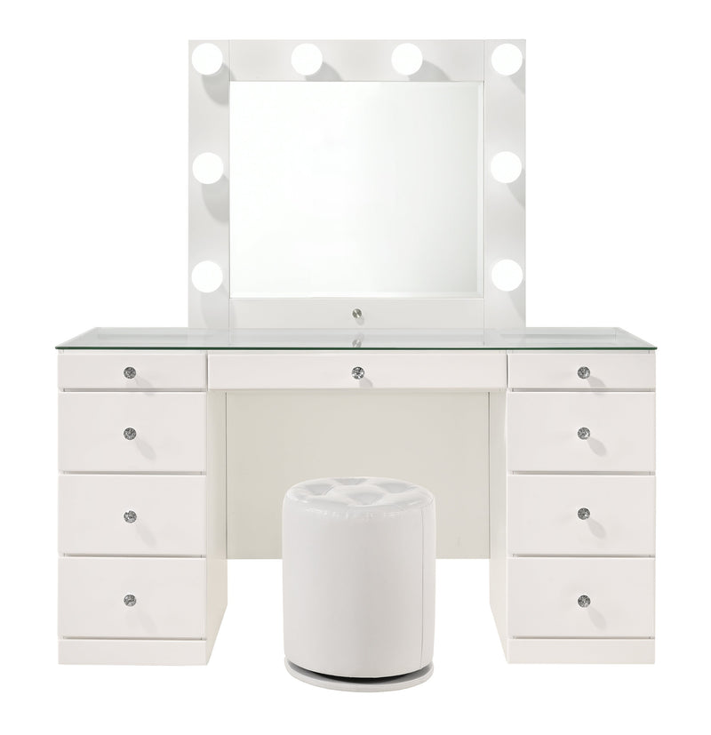 Crownmark Avery Vanity Set - White